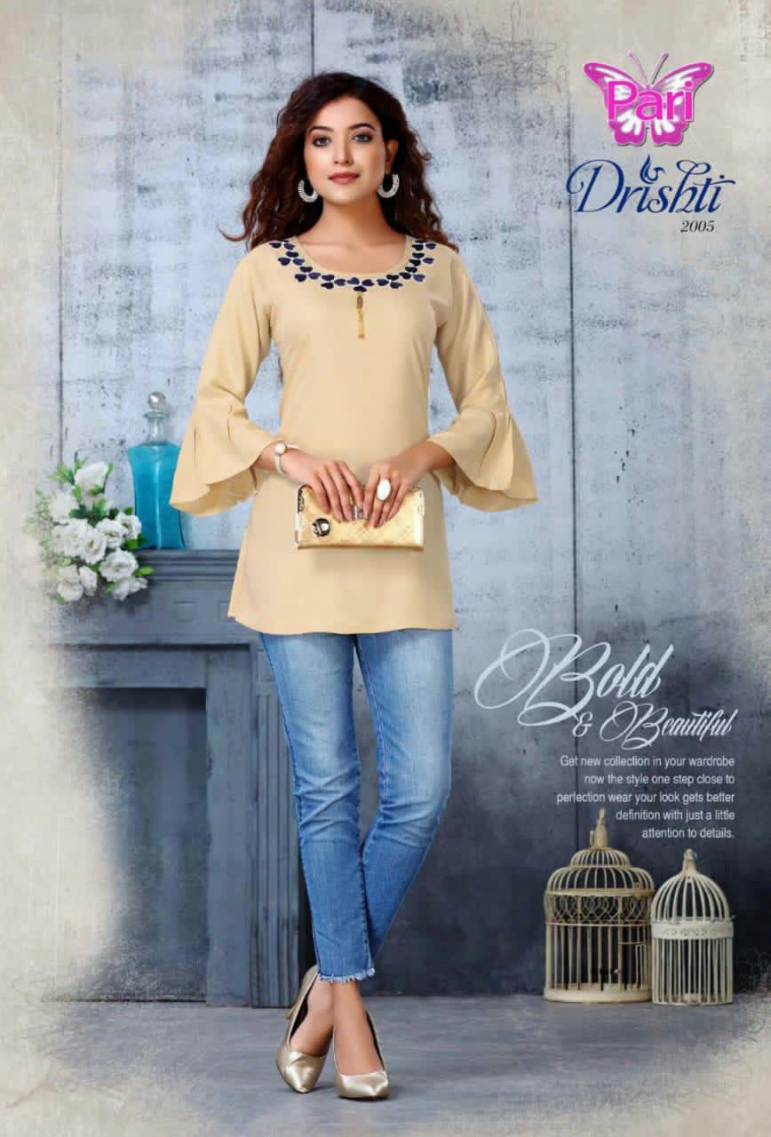 Pari Drishti Vol 2 Latest Designer Casual Wear Short Tops Collection 